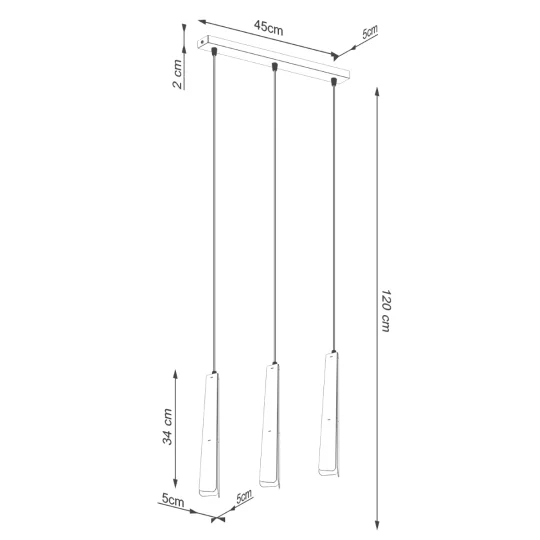 Lampa wisząca PRYSM 3L biała - Zdjęcie 14