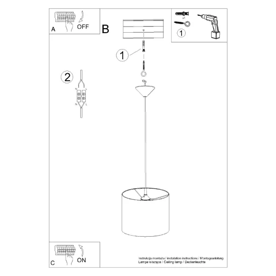 Lampa wisząca NOVA 30 biała - Zdjęcie 9