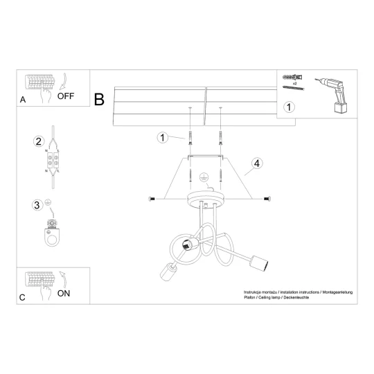 Żyrandol LOOP 3 chrom - Zdjęcie 6