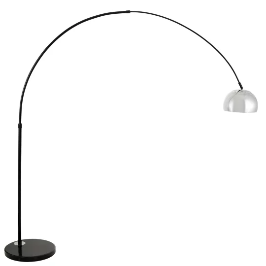 LAMPA STOJĄCA PODŁOGOWA CZARNO-CHROMOWANA AZURRO C1					