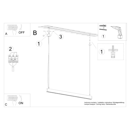 Lampa wisząca SOREN czarna LED 3000K - Zdjęcie 9