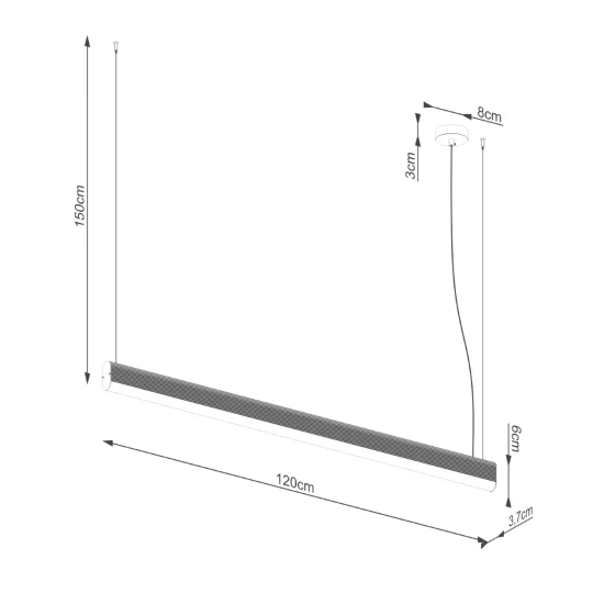 Lampa wisząca FARGE biała LED 3000K - Zdjęcie 9