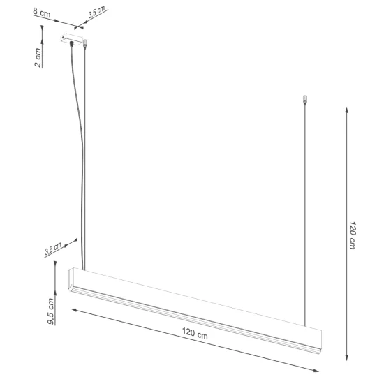 Lampa wisząca LYKKE 120 LED 3000K - Zdjęcie 11