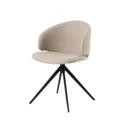 Krzesło tapicerowane ZANO beżowe - czarne nogi
