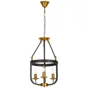 LAMPA WISZĄCA LOFT CZARNO-MOSIĘŻNA BERLING W3					