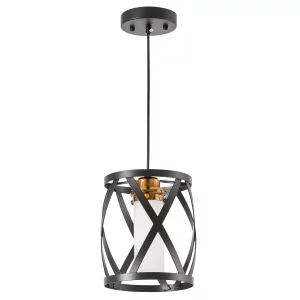 LAMPA WISZĄCA LOFT CZARNO-MOSIĘŻNA ASTILA W1					