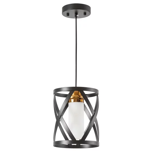 LAMPA WISZĄCA LOFT CZARNO-MOSIĘŻNA ASTILA W1					 - Zdjęcie 3