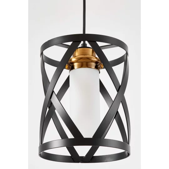 LAMPA WISZĄCA LOFT CZARNO-MOSIĘŻNA ASTILA W1					 - Zdjęcie 5