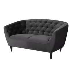 Sofa pikowana dwuosobowa SORA ciemnoszara