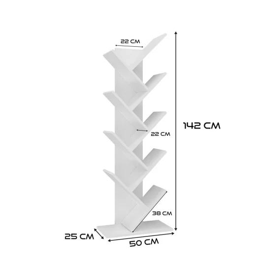 Regał TREE 50x142 biały - Zdjęcie 5