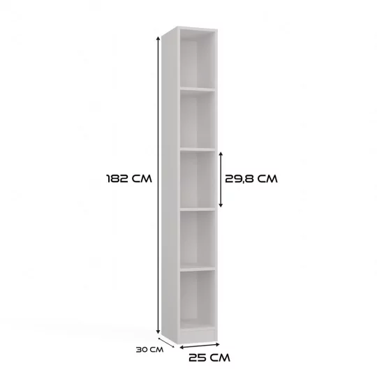 Regał CYRUS 25x182 biały - Zdjęcie 6