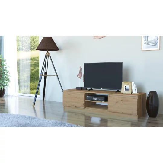 Szafka RTV MIRA 140x36 dąb artisan - Zdjęcie 3