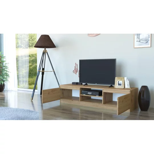 Szafka RTV MIRA 140x36 dąb artisan - Zdjęcie 4