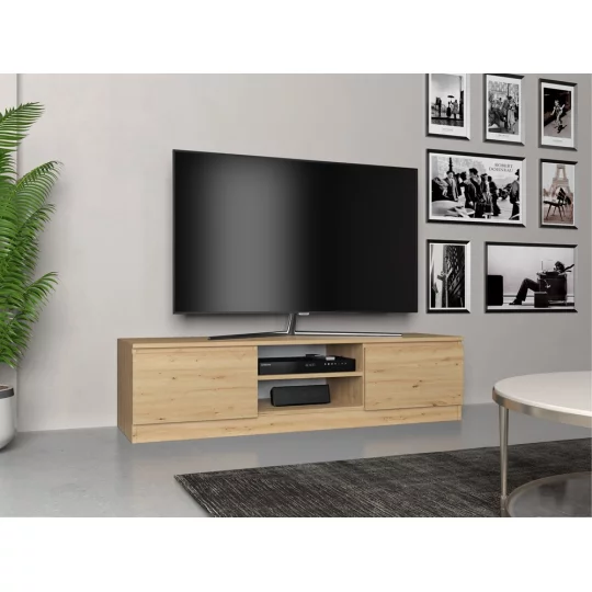 Szafka RTV MIRA 140x36 dąb artisan - Zdjęcie 5