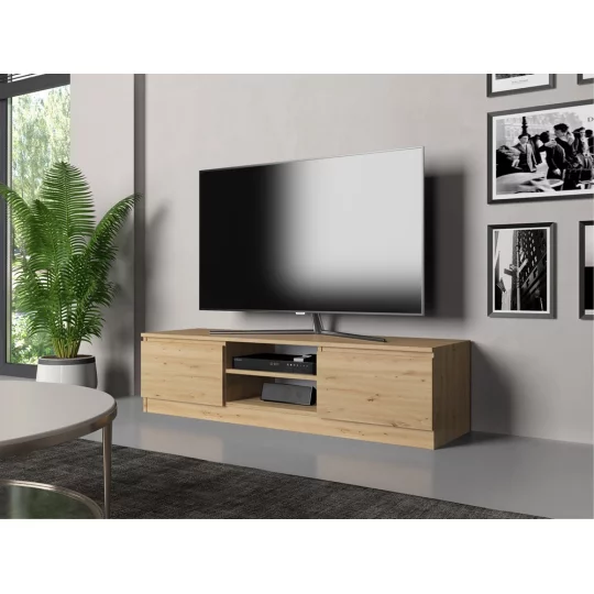 Szafka RTV MIRA 140x36 dąb artisan - Zdjęcie 6