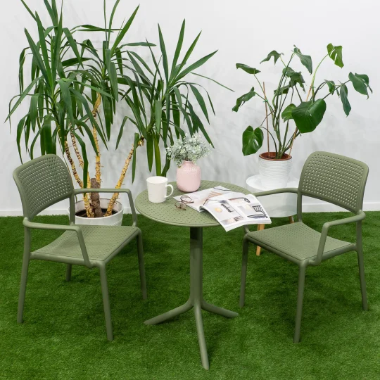 Stół STEP agave/zielony + 2 krzesła BORA agave/zielony - Zdjęcie 4