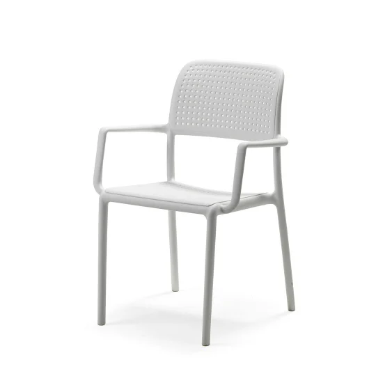 Stół STEP bianco/biały + 2 krzesła BORA bianco/biały - Zdjęcie 3