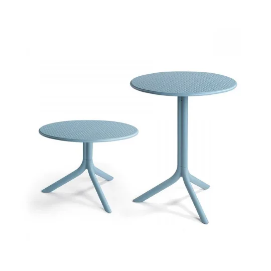 Stół STEP celeste/błękitny + 2 krzesła BORA celeste/błękitny - Zdjęcie 2