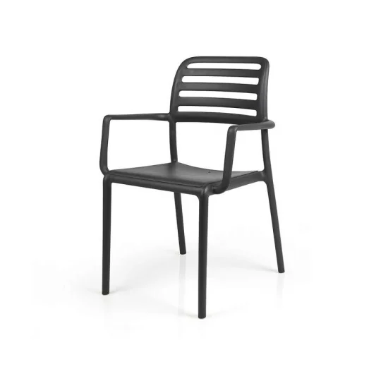 Stół STEP antracite/antracytowy + 2 krzesła COSTA antracite/antracytowy - Zdjęcie 3