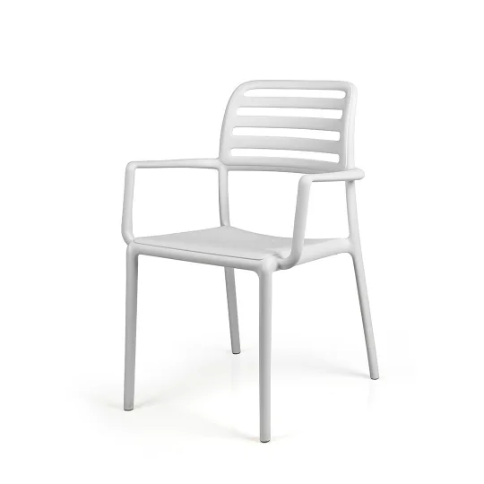 Stół STEP bianco/biały + 2 krzesła COSTA bianco/biały - Zdjęcie 3