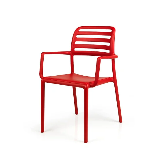 Stół STEP rosso/czerwony + 2 krzesła COSTA rosso/czerwony - Zdjęcie 3