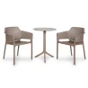 Stół STEP brązowy + 2 krzesła NET brązowy