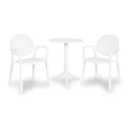 Stół STEP biały + 2 krzesła PALMA biały