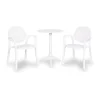 Stół STEP bianco/biały + 2 krzesła PALMA bianco/biały