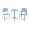Stół STEP celeste/błękitny + 2 krzesła RIVA celeste/błękitny