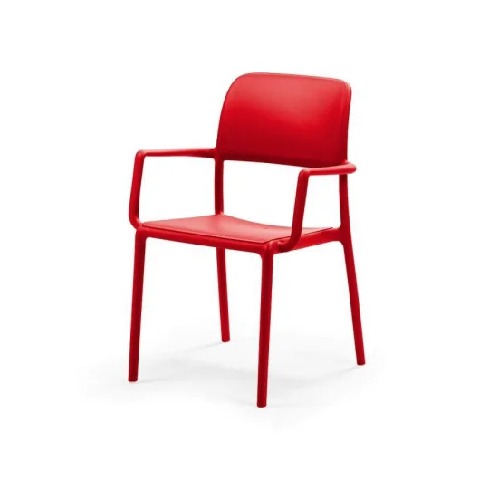 Stół STEP rosso/czerwony + 2 krzesła RIVA rosso/czerwony - Zdjęcie 3
