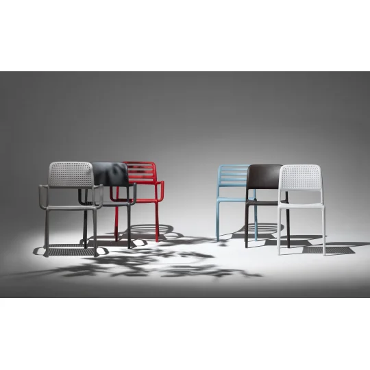 Stół STEP rosso/czerwony + 2 krzesła RIVA rosso/czerwony - Zdjęcie 4