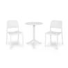 Stół STEP bianco/biały + 2 krzesła RIVA BISTROT bianco/biały