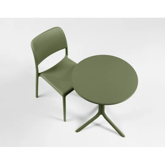 Stół STEP tortora/brązowy + 2 krzesła RIVA BISTROT tortora/brązowy - Zdjęcie 5