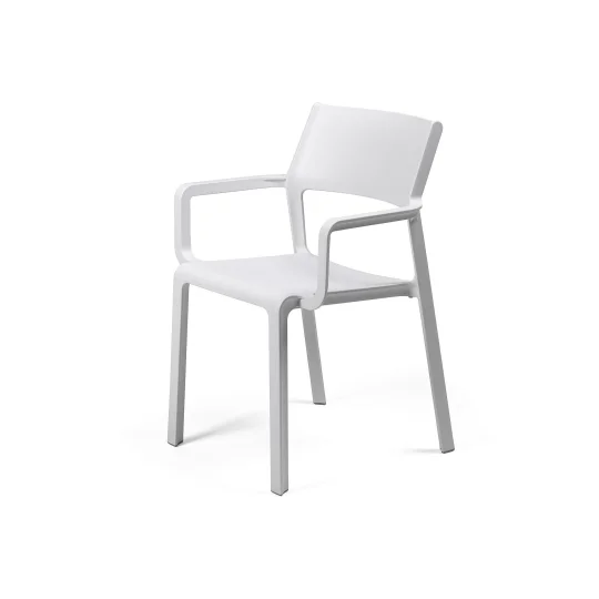 Stół STEP bianco/biały + 2 krzesła TRILL ARMCHAIR bianco/biały - Zdjęcie 3