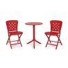 Stół STEP rosso/czerwony + 2 krzesła ZAC SPRING rosso/czerwony