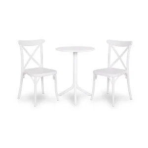 Stół SPRITZ biały + 2 krzesła CAPRI biały