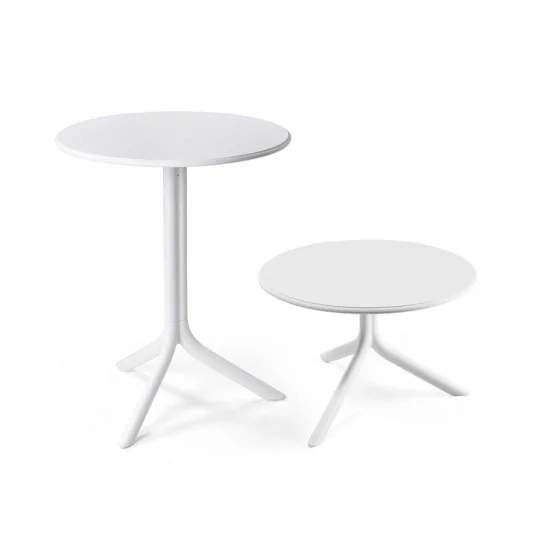 Stół SPRITZ bianco/biały + 2 krzesła BIT bianco/biały - Zdjęcie 2