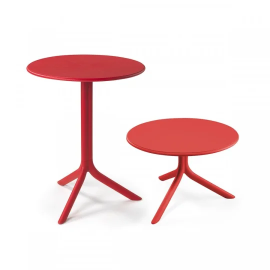 Stół SPRITZ rosso/czerwony + 2 krzesła BORA rosso/czerwony - Zdjęcie 2