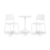 Stół SPRITZ bianco/biały + 2 krzesła BORA BISTROT bianco/biały