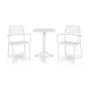 Stół SPRITZ bianco/biały + 2 krzesła COSTA bianco/biały