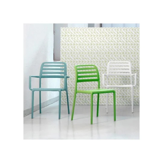 Stół SPRITZ bianco/biały + 2 krzesła COSTA bianco/biały - Zdjęcie 5
