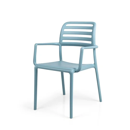 Stół SPRITZ celeste/błękitny + 2 krzesła COSTA celeste/błękitny - Zdjęcie 3