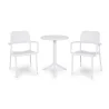 Stół SPRITZ bianco/biały + 2 krzesła RIVA bianco/biały