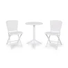 Stół SPRITZ bianco/biały + 2 krzesła ZAC CLASSIC bianco/biały