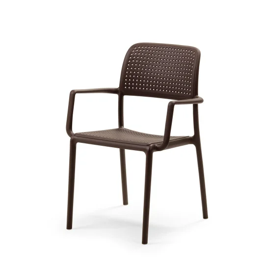 Stół CUBE 140x80 caffe/ciemnobrązowy + 4 krzesła BORA caffe/ciemnobrązowy - Zdjęcie 3
