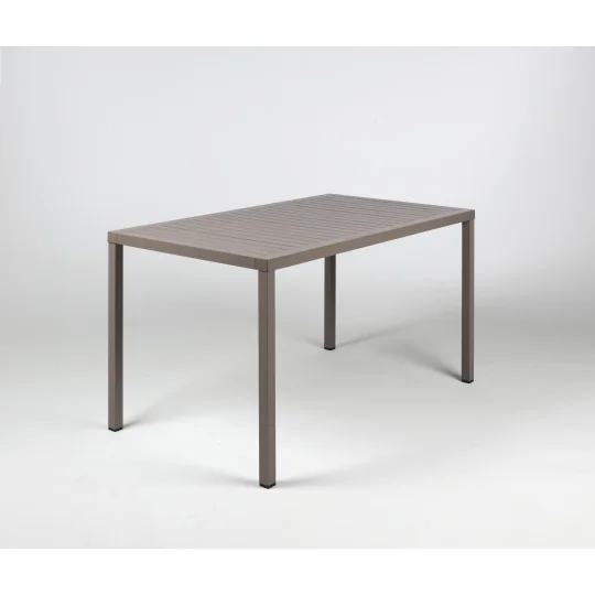 Stół CUBE 140x80 tortora/brązowy + 4 krzesła TRILL ARMCHAIR tortora/brązowy - Zdjęcie 5