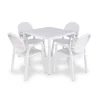 Stół CUBE 80 bianco/biały + 4 krzesła PALMA bianco/biały