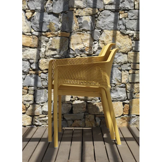 Stół rozkładany RIO 210 brązowy + 10 krzeseł NET brązowy - Zdjęcie 8