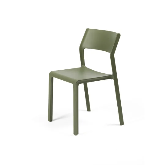 Stół CLIP 70 bianco/biały + 4 krzesła TRILL BISTROT agave/zielony - Zdjęcie 2