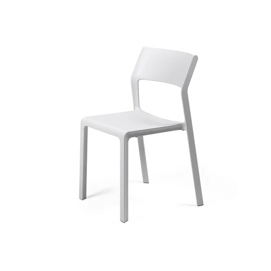 Stół CLIP 70 bianco/biały + 4 krzesła TRILL BISTROT bianco/biały - Zdjęcie 2